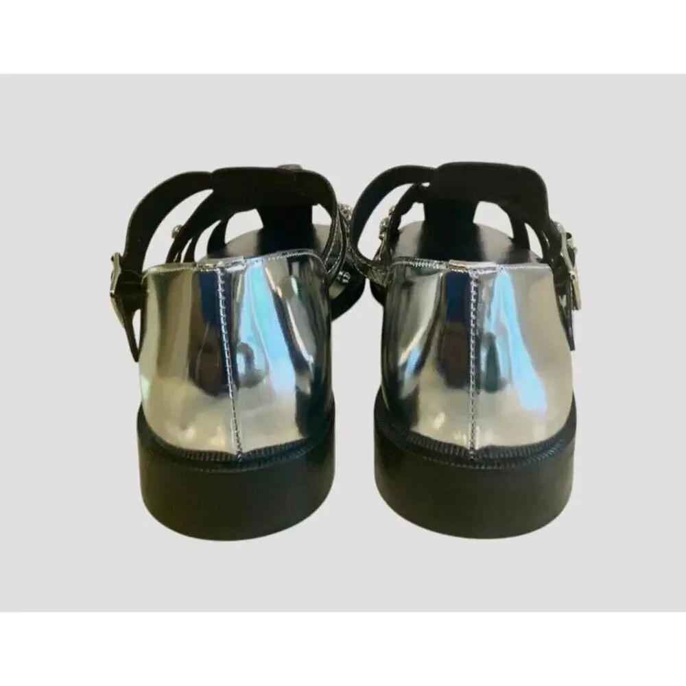 Sandro Studded Fisherman Sandals - Silver
